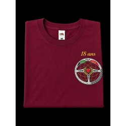 T-shirt Club Storic Italia bordeaux