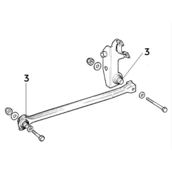 Silentbloc d'articulation des fusées ou des tirants longitudinaux arrière lancia delta 1
