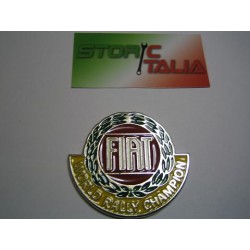 copy of badge en métal émaillé fiat world rally champion.