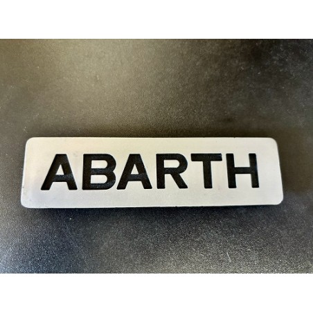 Plaquette ABARTH plastique 130x35mm pour A112