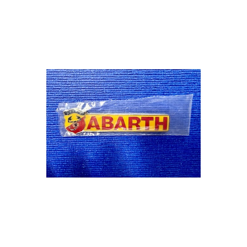 Plaquette ABARTH écusson métal 97mm x 25mm