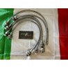 Kit flexibles des freins tressés inox lancia fulvia S2/S3