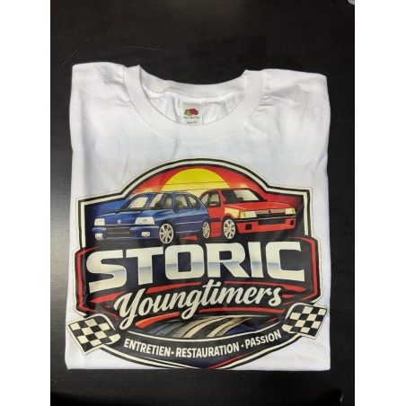 T-shirt Storic Youngtimers blanc