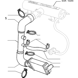 Durite de liaison tubulure de turbo/papillon d'admission fiat uno turbo i.e MK1 1.3