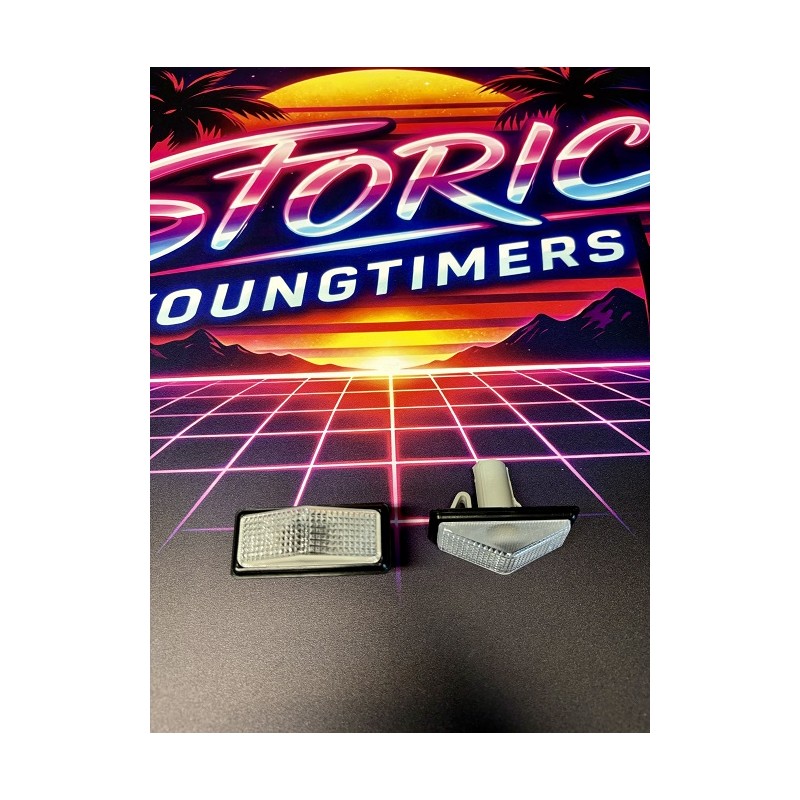 Paire de répétiteur de clignotant d'aile version blanc fiat uno turbo i.e 1.3  Mk1