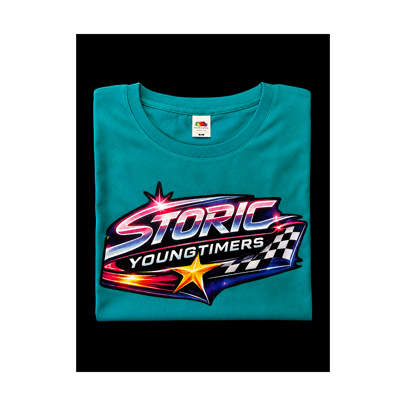 T-shirt Storic Youngtimers turquoise